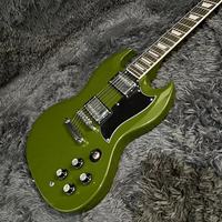 Gleeson Shop Hot Sale SG Electric Guitars Chrome Hardware Retro Green Version