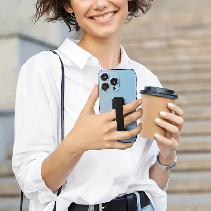Immagine 3: Nuovo supporto per telefono cellulare con cinturino da polso, impugnatura per dito, supporto per telefono cellulare, staffa per presa adesiva push back per iPhone Samsung Xiaomi
