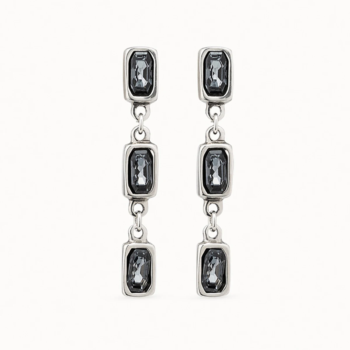 2024 Hot popular Spanish Unode50 jewelry bright high-grade gray crystal earrings for women's party exquisite gift