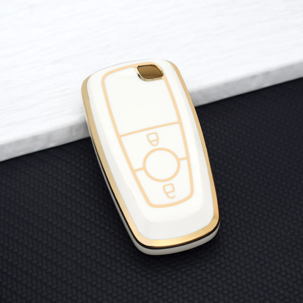 2Buttons TPU Protector Holder Shell for Ford Edge Fusion Mustang Explorer F150 F250 F350 Ecosport Car Key Case Cover Accessories