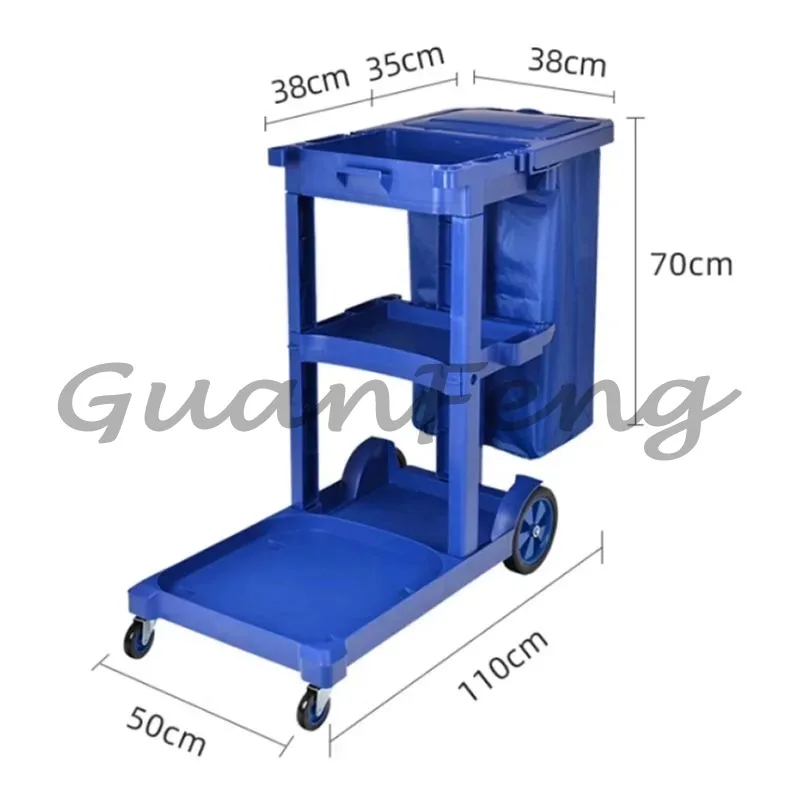 Mute Cleaner Utility Truck, Multifunctional Room Cleaning Truck with Linen Storage, Suitable for Hotel, Hospital
