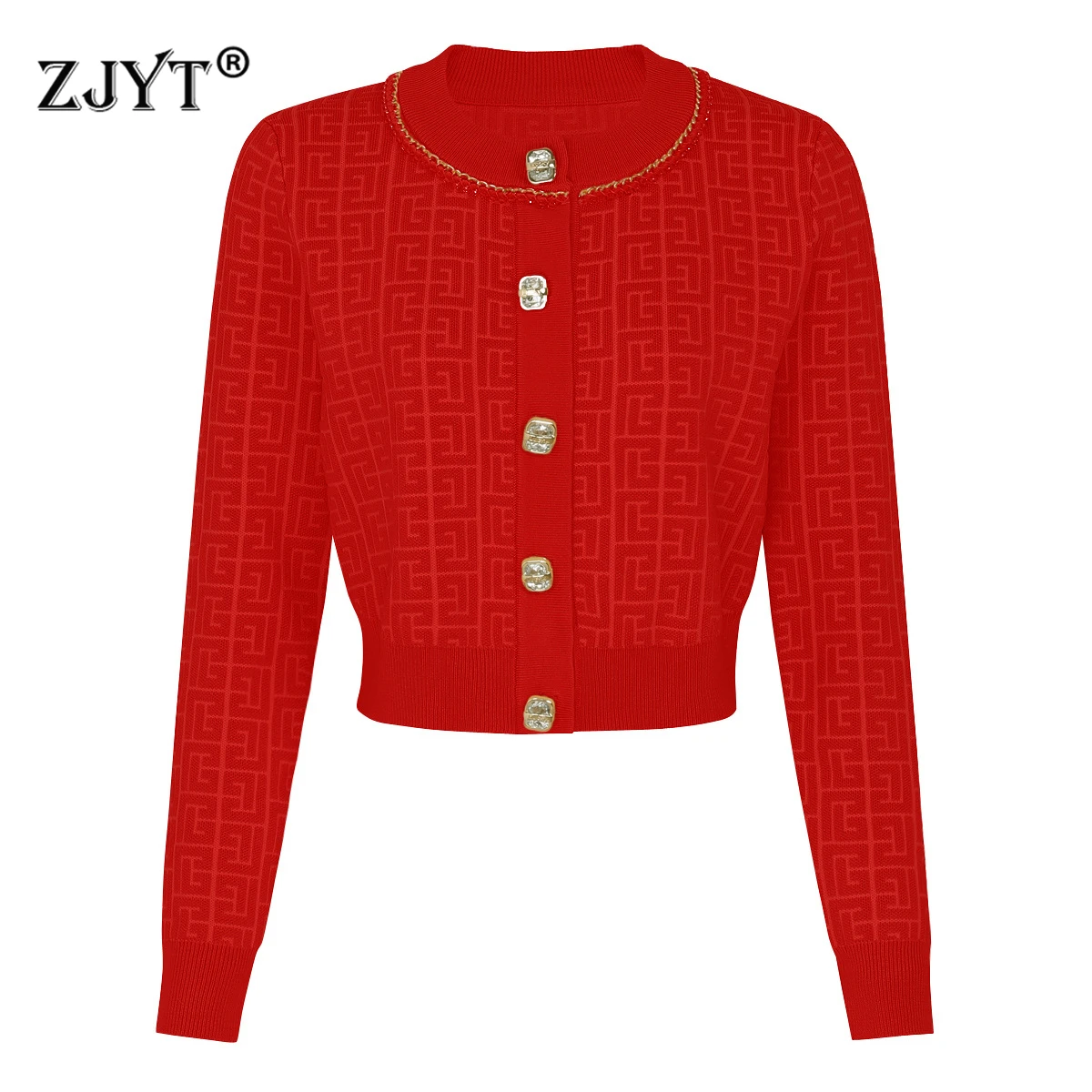 

ZJYT новые модные женские осенне-зимние кардиганы пальто свитера с длинным рукавом элегантная цепочка в стиле пэчворк трикотажные топы трикотажные изделия