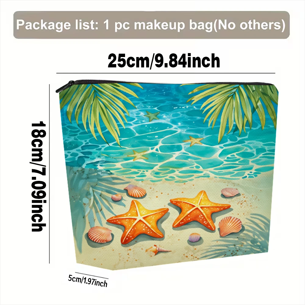 Hello Summer Duck Beach Scene Makeup Bags for Girls Cosmetic Pouch Toiletry Bag Pencil Case Travel Storage