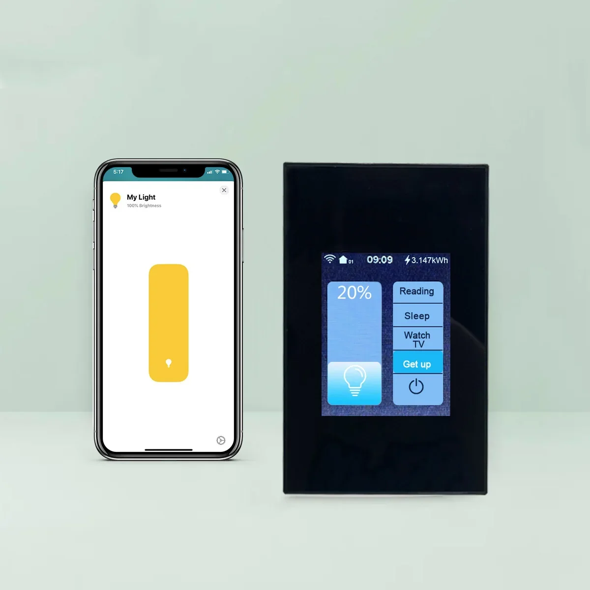 

2026 Lanbon LCD WIFI Smart Dimmer Switch Work with Homekit and TUYA APP Suppoert Alexa and Google Voice Control