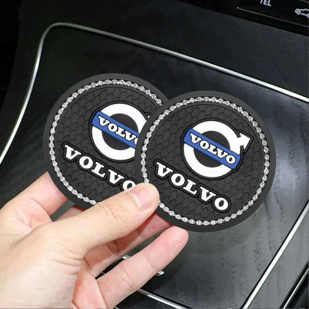

1/2 шт. для Volvo Rdesign V40 V50 S80 XC60 S90 XC90 S60 XC40 C40 S60 V90 V70 автомобильный противоскользящий держатель для чашки воды подставка коврик Декор