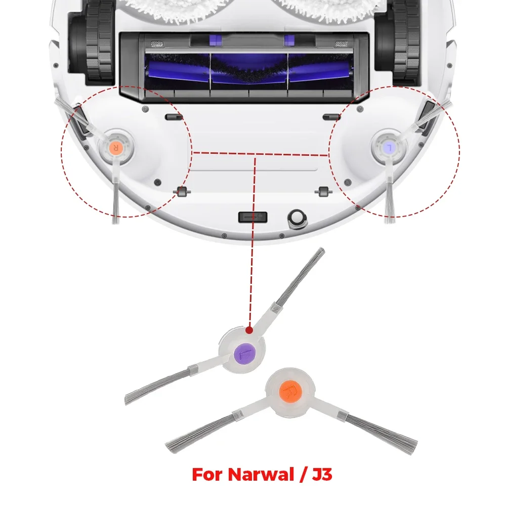 For Narwal Freo/Narwal J3 Robot Vacuum Accessories Parts Main Side Brush Brush Cover Hepa Filter Mop Cloth Pads Replacement
