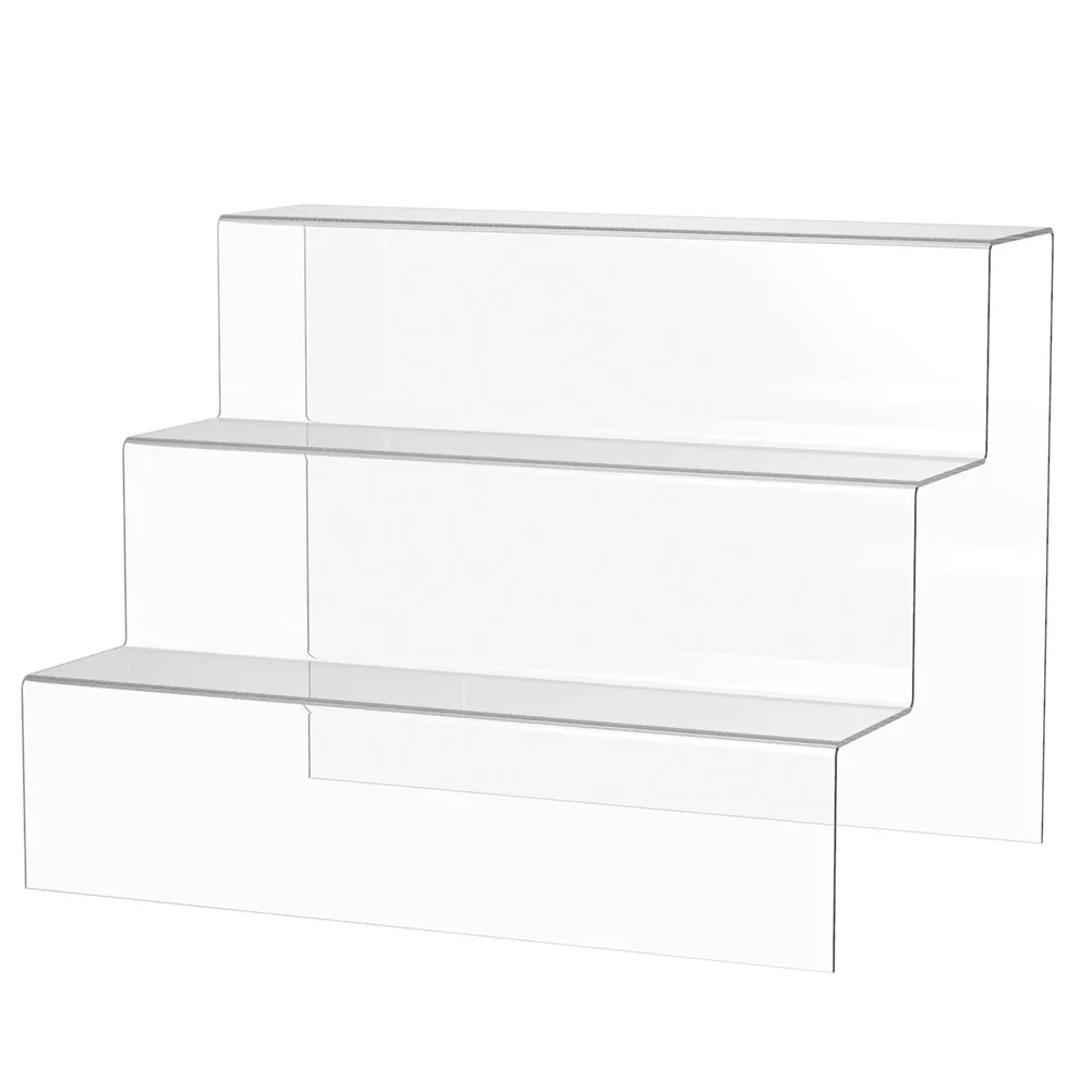 1Pcs Premium Acrylic Multi-Layer Ladder Display Stand for Perfume Organizer Transparent Storage Shelf Countertop Dresser Space