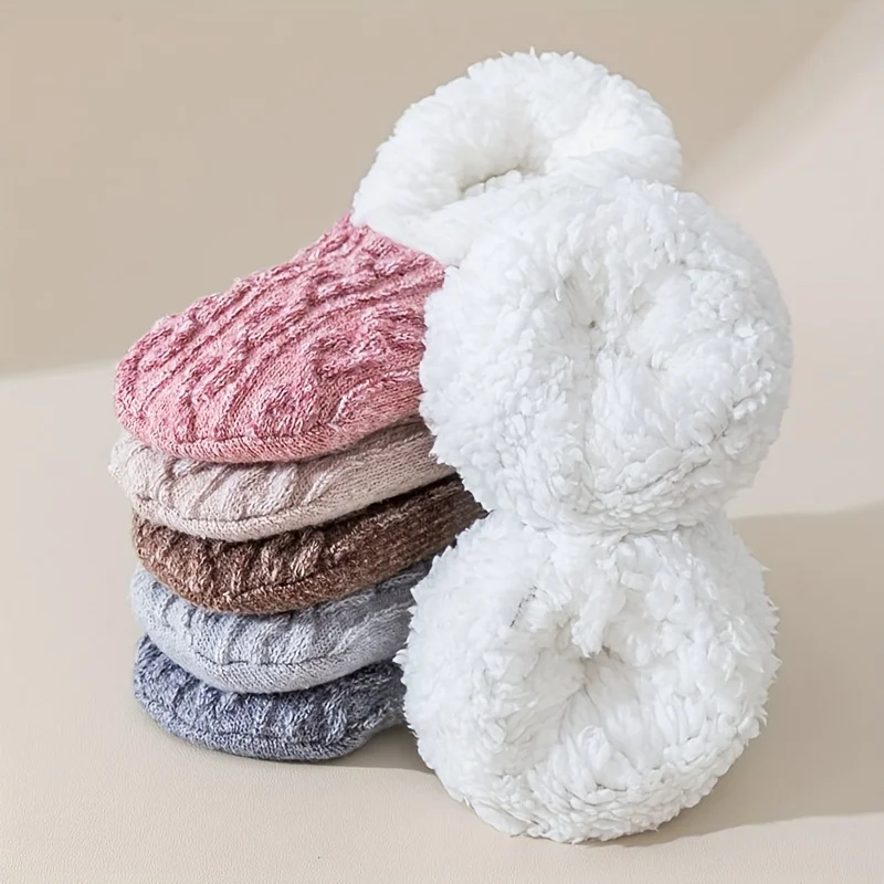 1 زوج سميكة الدافئة النوم الجوارب النعال النساء الفتيات الخريف الشتاء المخملية المنزل جوارب يمكن السير بها على الأرض عدم الانزلاق 2026 السنة الجديدة لطيف الجوارب