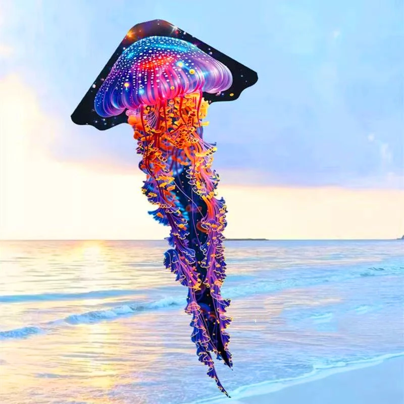 Medusa pipas para crianças linha de pipas profissional vento pipa jogos ao ar livre windsurf colorido borboleta acquilone praia pipa