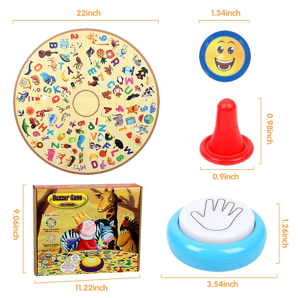 Game Answer 3~8 Age Buzzer Alarm Button With Sound Light Trivia Quiz Got Talent Buzzer Dropship Christmases Toys Gift For kids