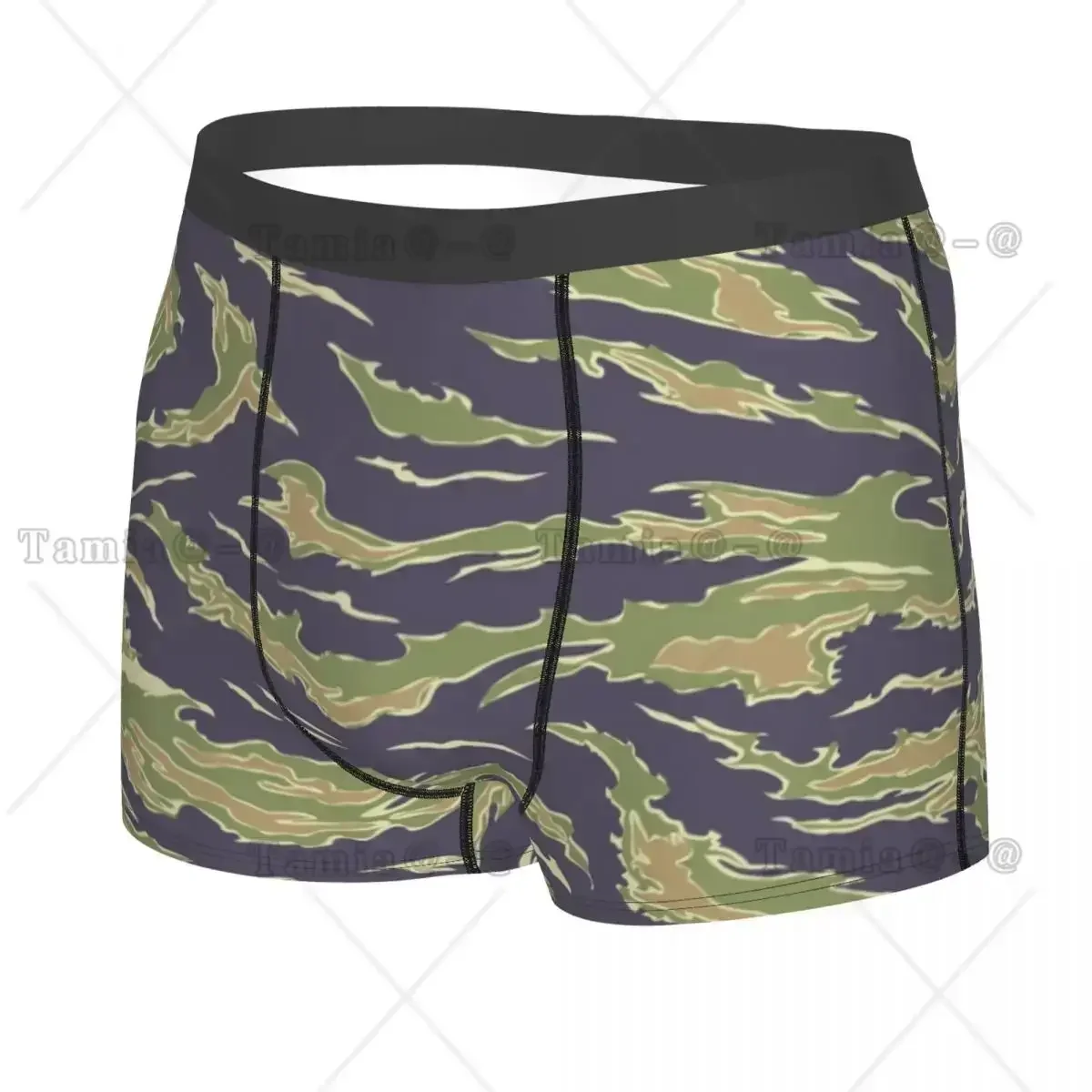 Custom  Stripe Camo  Camouflage Underwear  Boxer Briefs Soft Shorts Panties Underpants