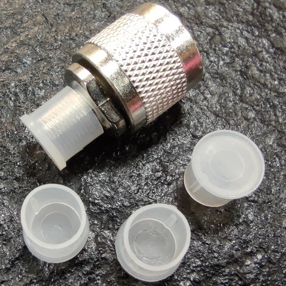 F Type Connector Protective Cover White plastic Wireless Satellite TV Receiver British System F Connector Protective Cap