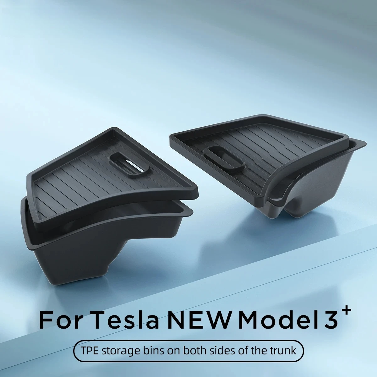 

For Tesla Model 3 Highland Car Rear Trunk Storage Box Auto Interior Accessories Left And Right Side Organizer Storage Box 2024