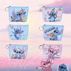 Disney Stitch portmonetka Cartoon Anime Pu etui na klucze torba do przechowywania monet portfel dziecięcy mini kopertówka Christmare dla dzieci prezenty