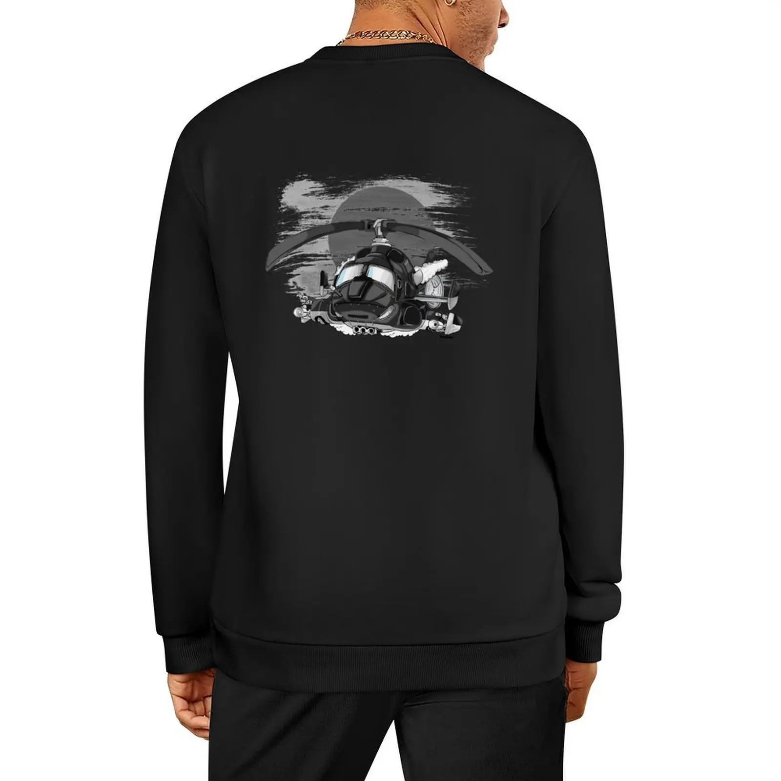 

Airwolf TV Series Bell 222 Helicopter Digirods Cartoon Art Series Pullover mens clothing men clothing sweatshirt men