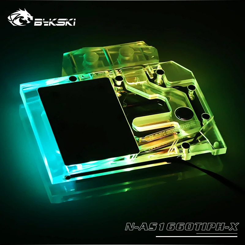 Imagem -04 - Bykski-gaming Gpu Cooler para Asus Tuf ph Dual Gtx 1660ti Bloco de Água O6g Phonic Rtx 2060 O6g Placa Gráfica