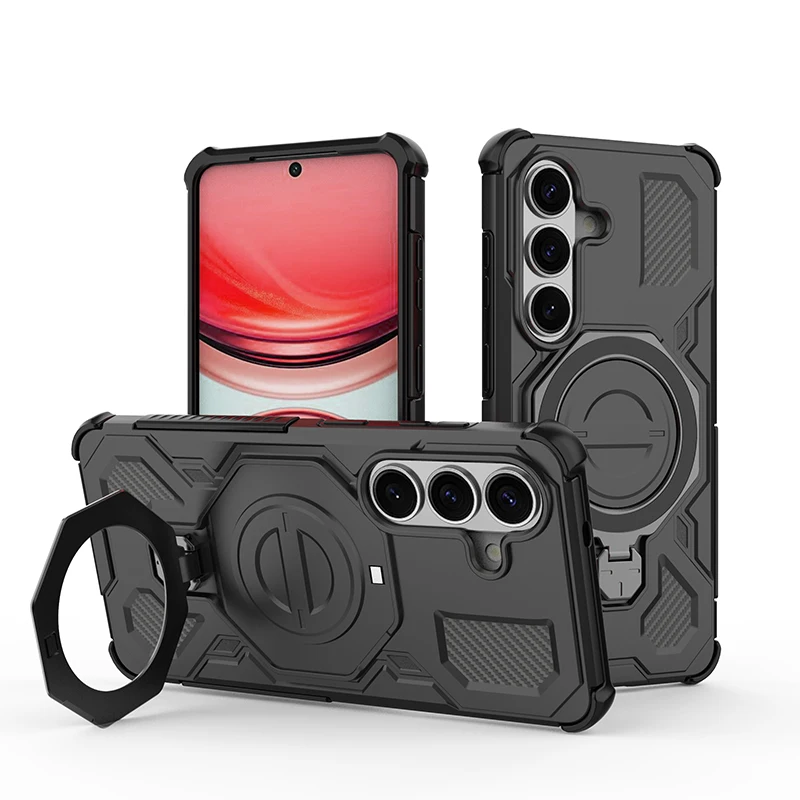 Case for Samsung Galaxy A57 5G S26 Ultra A17 A37 A16 A56 A36 A55 S25 FE S26 Plus Magnetic Ring Fashion Armor Coque Capa