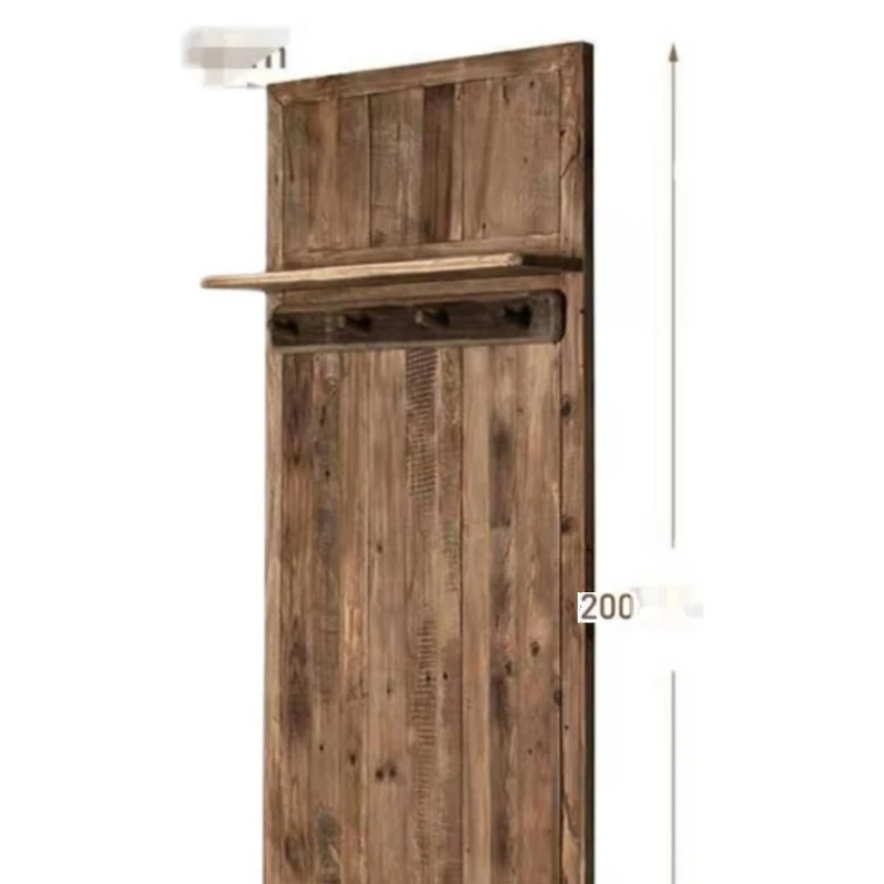 B & B style, solid wood hanging board coat rack, multi-functional floor rack, matching storage and shoe changing cabinet