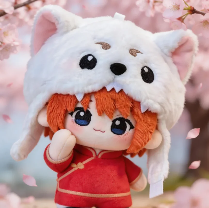 

10CM Gintama Kagura Cute Plush Doll Body Dress Up Stuffed Toys Cute Dolls Figures Gift for Adults And Kids