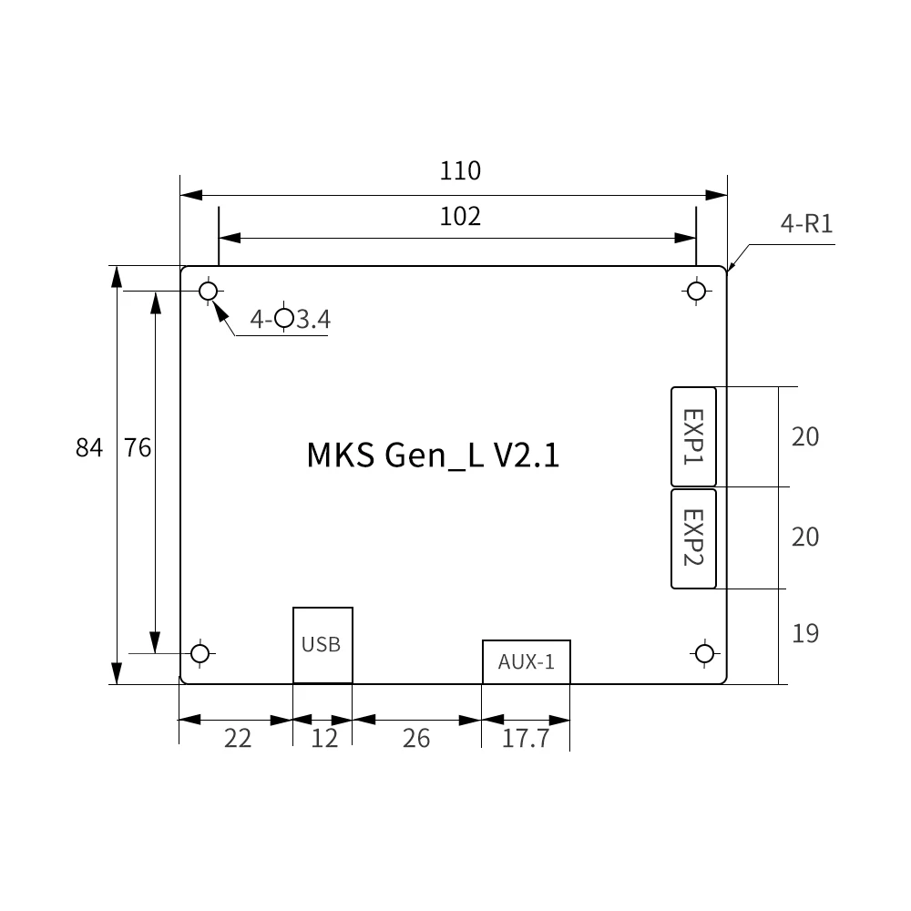 Makerbase MKS Gen_L V2.1 Motherboard 3D Printer Control Board Support TMC2209 TMC2208 Uart Mode MKS Gen L V1.0 Mainboard