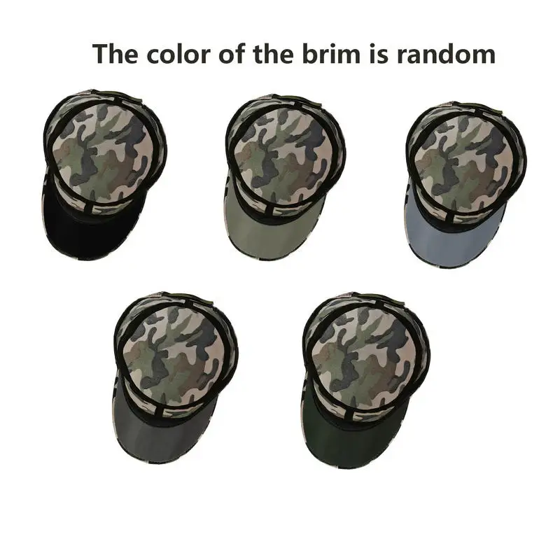1/2Pcs Camouflage Hat Outdoor Training Military Enthusiast Camouflage Hat Summer Sunshade Hat Student Military Training Hat