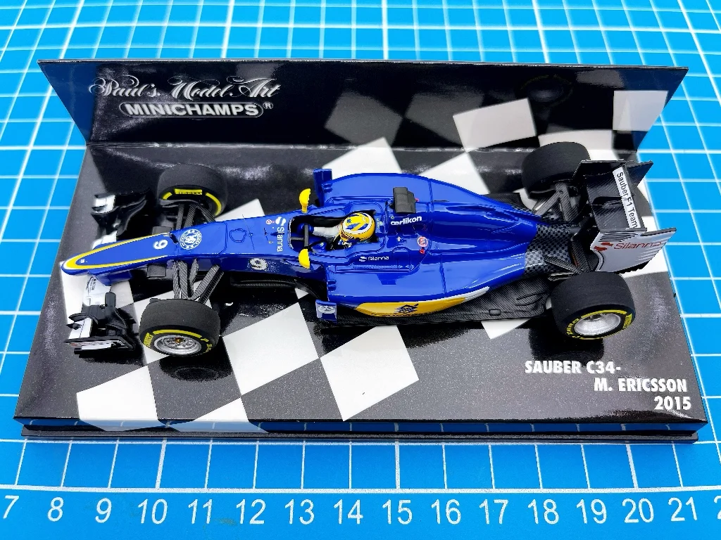 Minichamps 1:43 F1 C34 2015 Ericsson Simulation Limited Edition Resin Metal Static Car Model Toy Gift