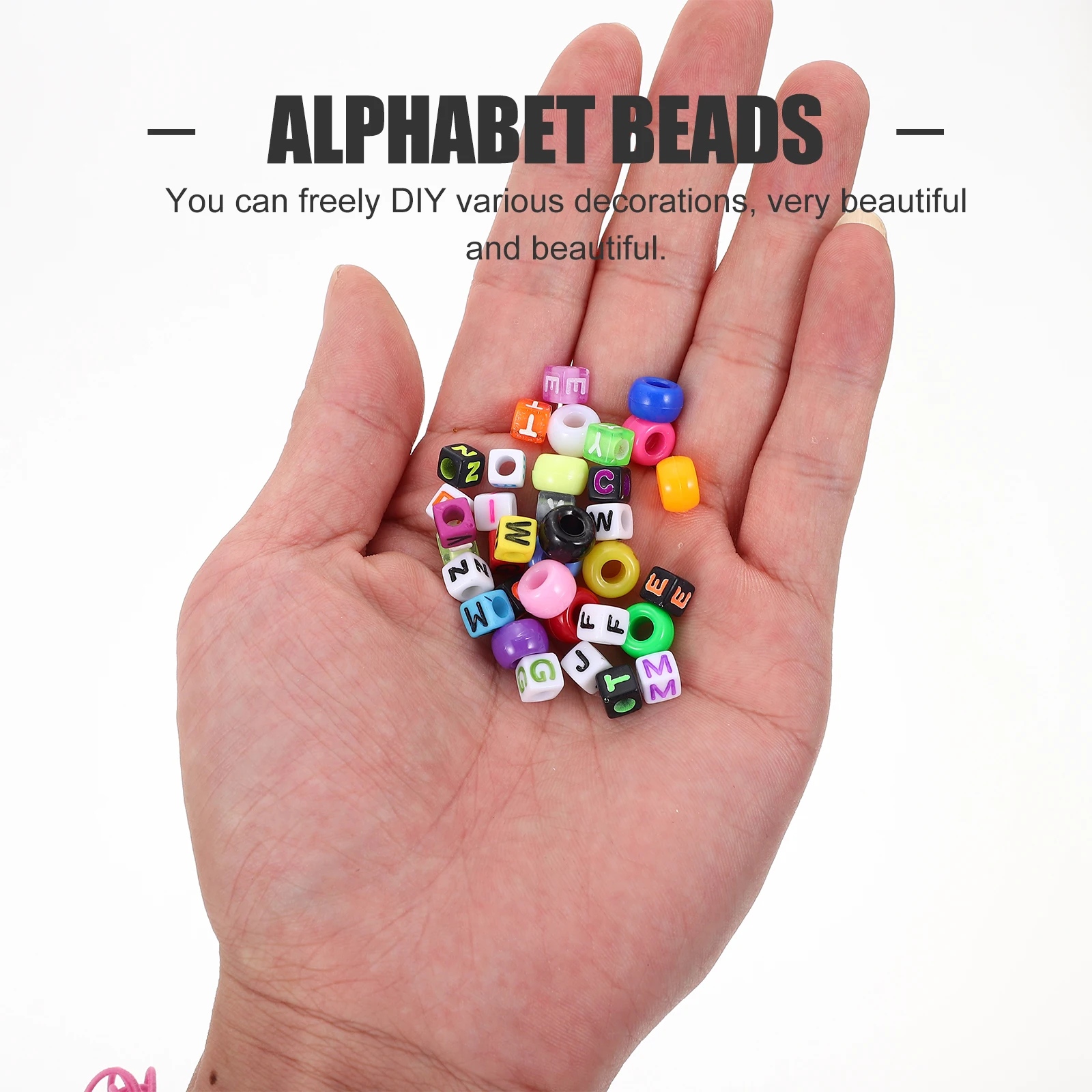 

Colorful Alphabet Bucket Accessories DIY Jewelry Making Kit Durable Acrylic Loose Beads Wedding Crafts Decorations Bracelet