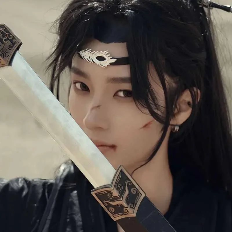 

Повязка на голову в этническом стиле для мужчин и женщин Hanfu, винтажная повязка на лоб с металлическими перьями, древние китайские волосы для мужчин и женщин