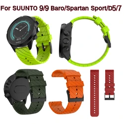 24Mm Siliconen Horlogeband Voor Suunto 7 Polsband Voor Suunto 9 Baro Suunto Spartan Sport Pols Hr Armband Riem