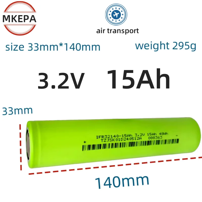 แบตเตอรี่33140 Lifepo4 3.2V 15Ah สำหรับ DIY 4S 12V 24V 36V 48V E-Scooter เครื่องมือไฟฟ้ารถจักรยานยนต์ไฟฟ้า