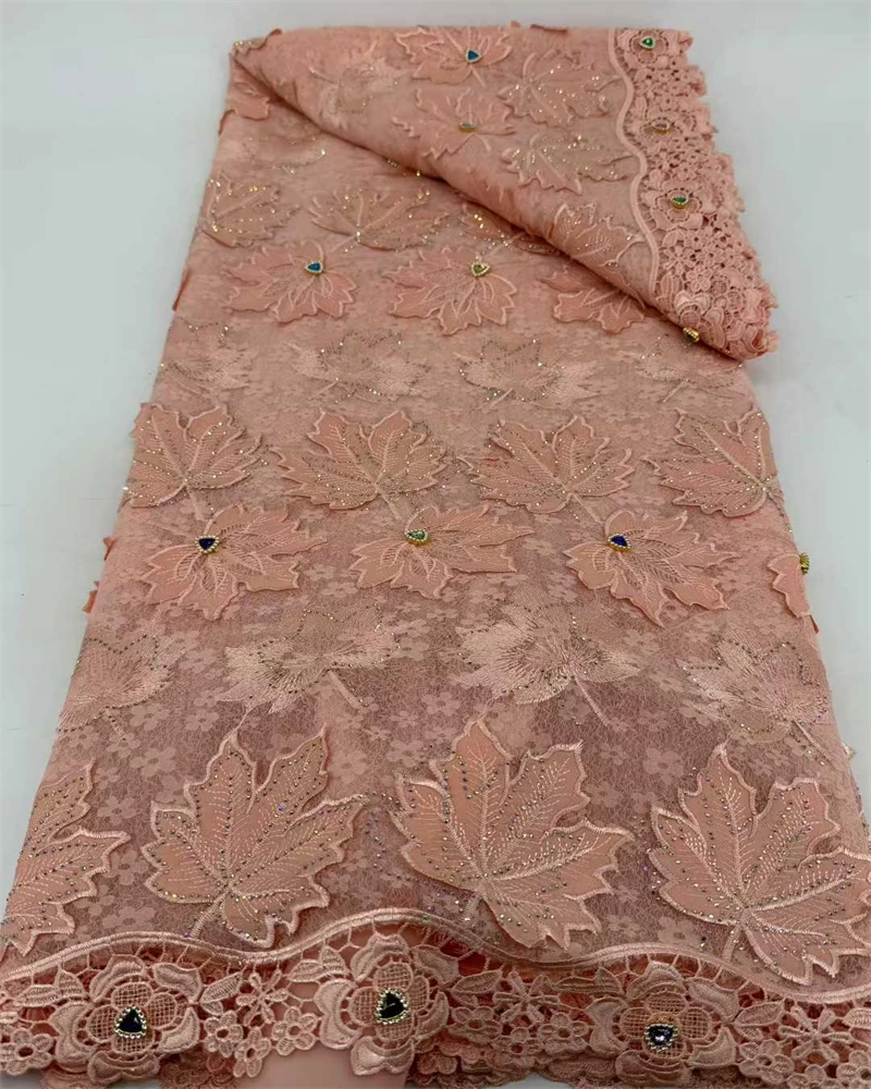 

Luxury African Guipure Cord Lace Fabric, Nigerian Stones, Water Soluble, Sewing Dresses, Women's Dresses, 2026 High Quality