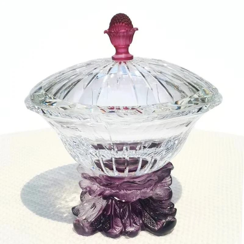 

Handmade luxury crystal jar candy box with vintage traditional modern style home décor and wedding lid
