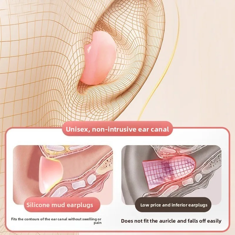 سدادات أذن من السيليكون الناعم - تقليل الضوضاء ومقاومة للماء ومريحة، مناسبة للنوم والسباحة وإنشاء بيئة هادئة #5
