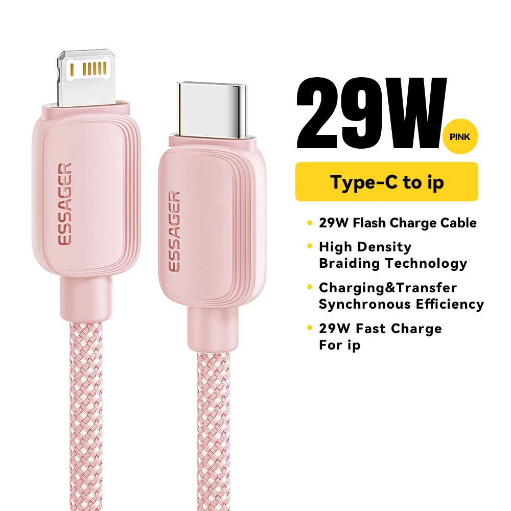Кабель Essager USB Type C для iPhone и iPad, быстрое зарядное устройство 20W — фото товара