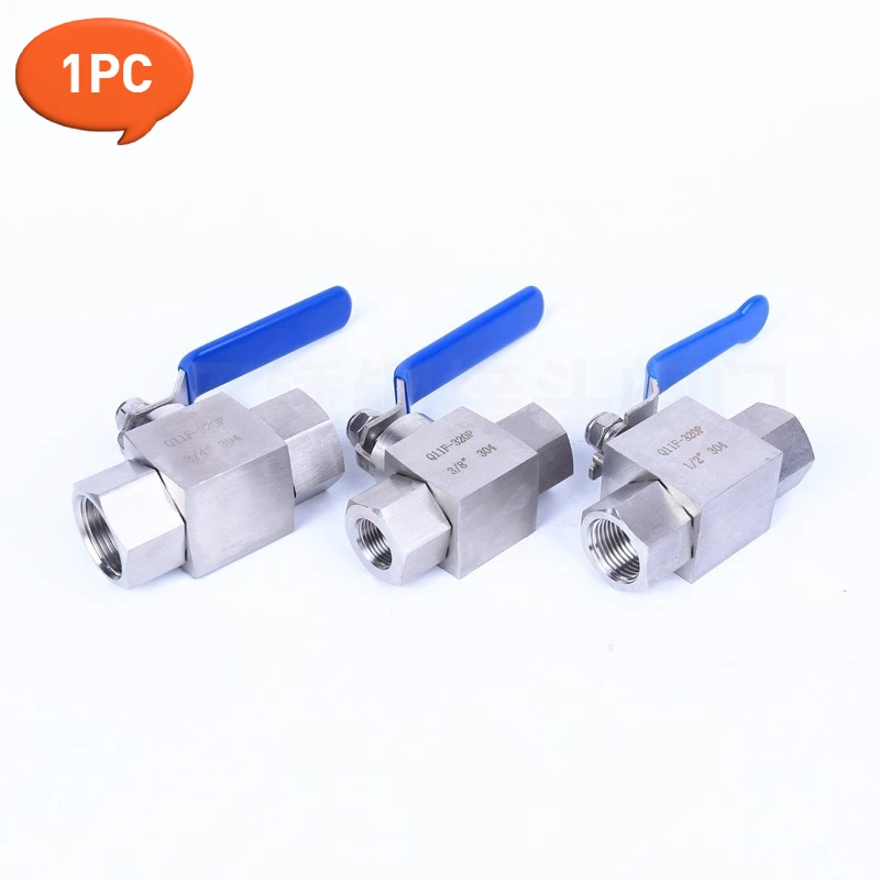 

1PC 1/4" 3/8" 1/2" 3/4" 1" NPT Female 304 Stainless Steel Shut Off Ball Valve High Pressure 320 Bar Water Gas Oil
