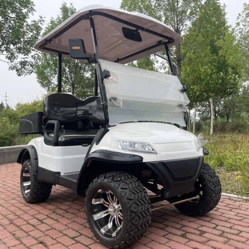 Factory Wholesale New Design Luxury Electric Golf Cart MacPherson Suspension High Chassis 48V 72V Lithium Battery Golf Cart