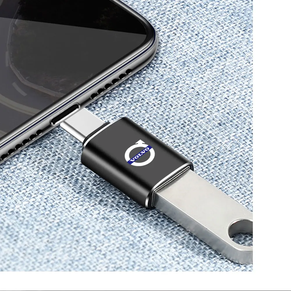 Car USB Cable Converter OTG Adapter Phone Charging Converter For Volvo Rdesign T6 AWD C30 C70 S40 S60 S70 S90 V40 V60 XC30 XC40