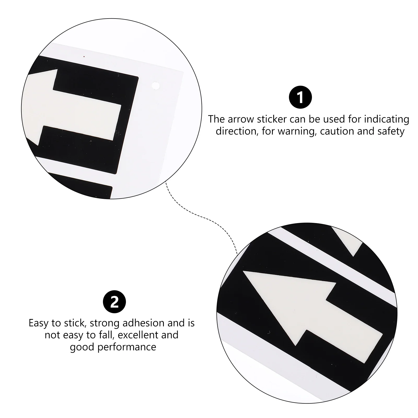 

10Pcs Arrow Flow Direction Sticker Strong Adhesion Indicating Caution Decal for Community Center Office School Facility