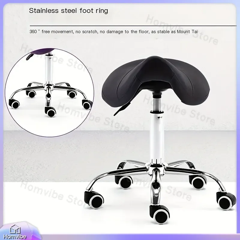 for Master Office Chair Beauty Stool Rotating Saddle Lifting Barber Computer Chair Ergonomic Adjustable Height Swivel Seat