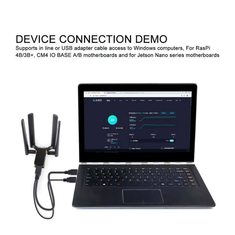 USB Dongle Expansion Board with 4 Antenna M.2 Key Usb3.1 Computer Internet Connector Adapter forRaspberryPi Dropship