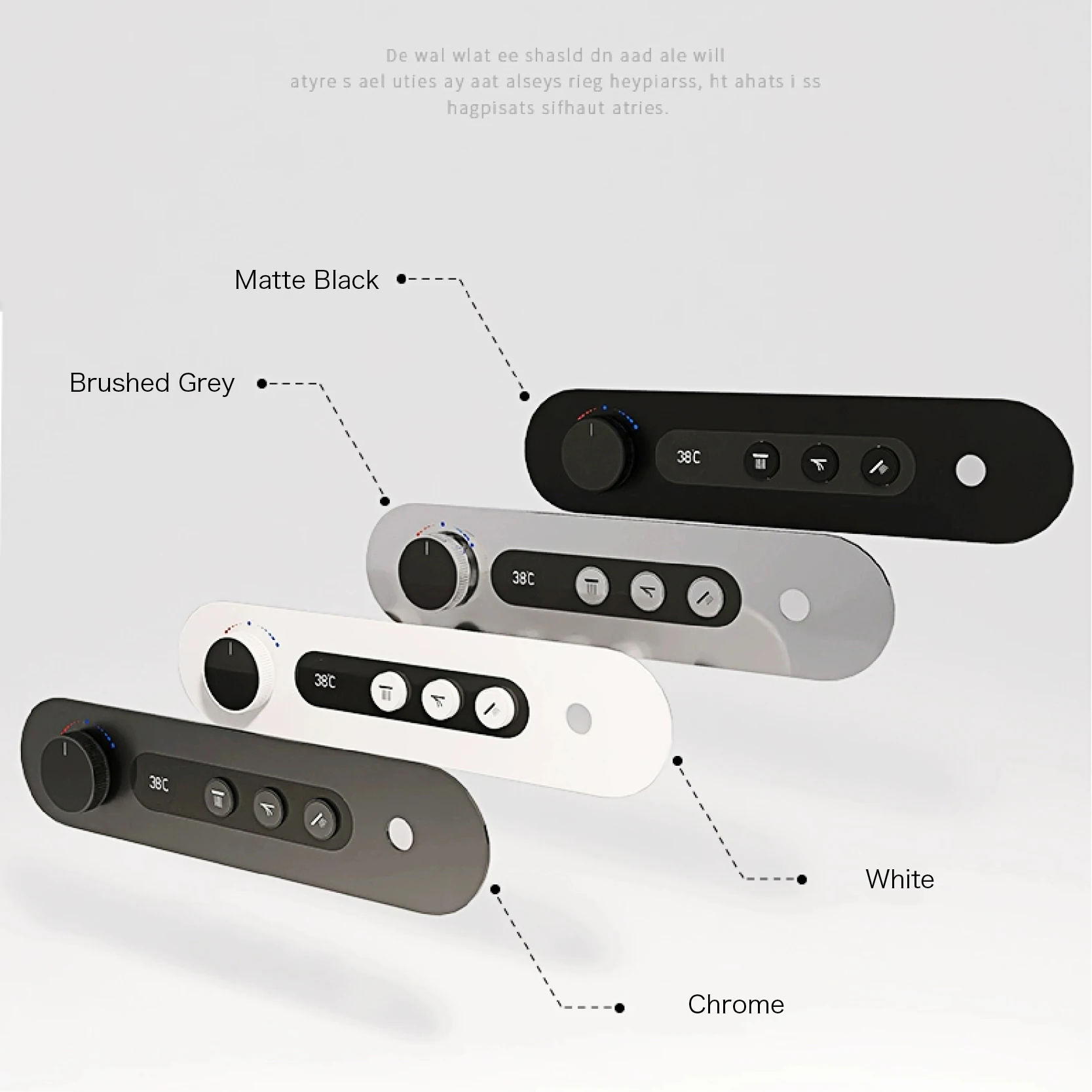 Imagem -05 - Luxo Sistema de Chuveiro de Latão Display Digital Inteligente Funções Frio e Quente Chuveiro de Controle Duplo Cinza