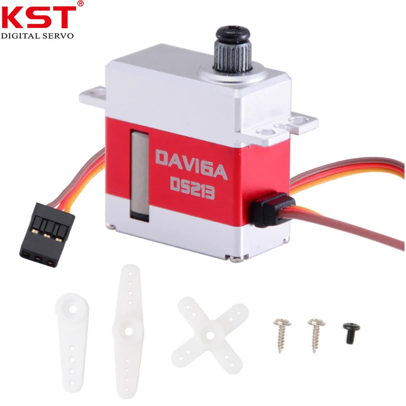 KST Daviga DS213 6V 3kg 0.07sec Metal Gear Servo Motor CNC for UAV RC Car Robot Arm Helicopter Airplane Parts