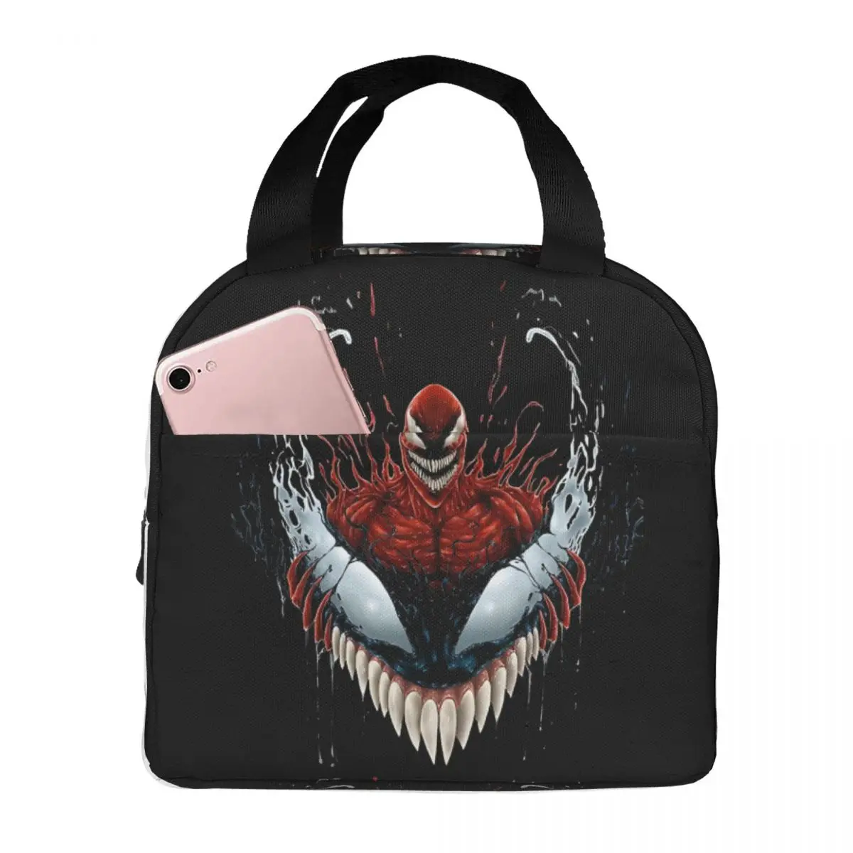 For Men Women Lunch Bag Carnage Inside New Marvel Venom The Last Dance Aluminum Foil InsulationLunch ContainerChildren's School