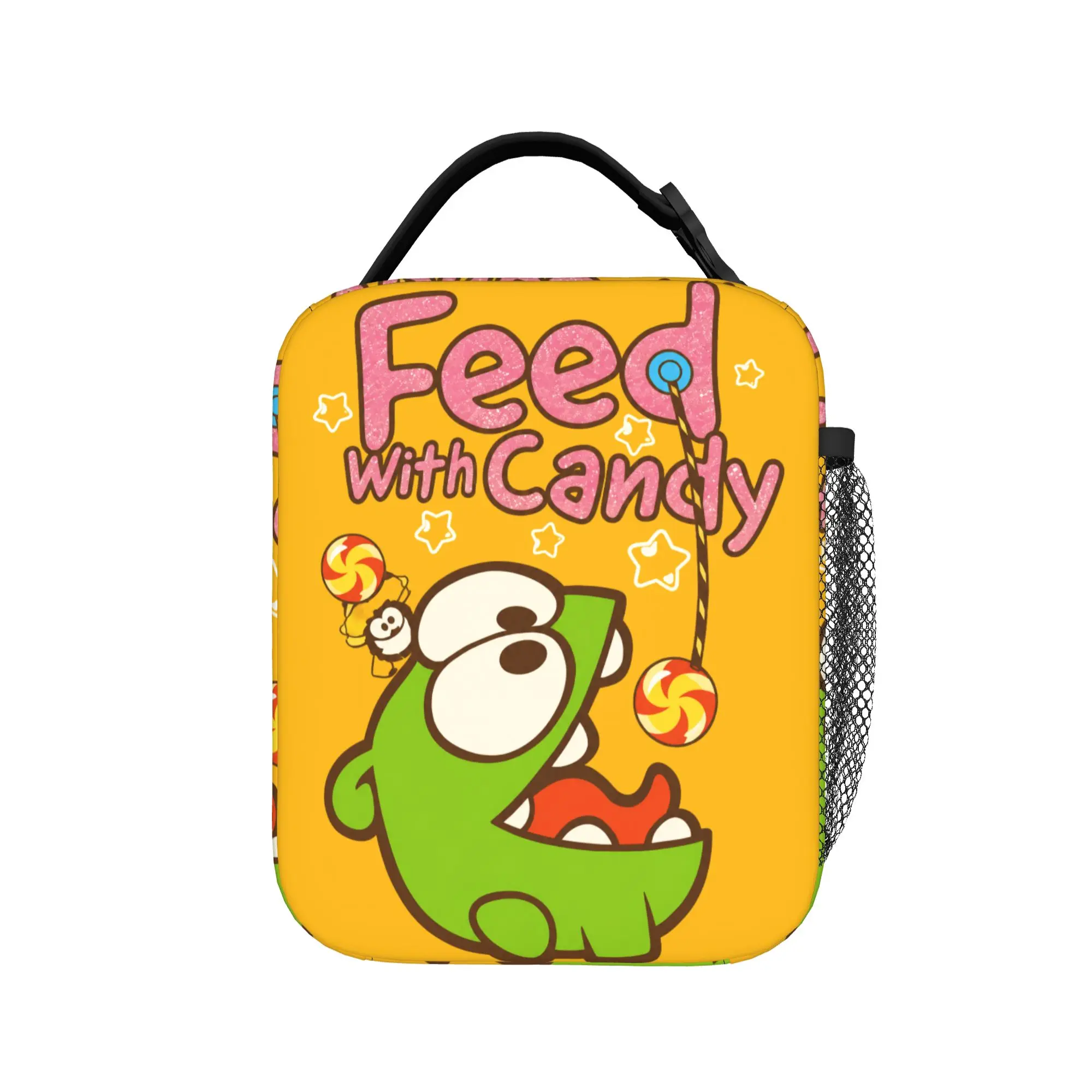 Om Nom Cut the Rope Feed With Candy Insulated Lunch Bags Large  Reusable Cooler Bag Tote Lunch Box Beach  Picnic Girl Boy