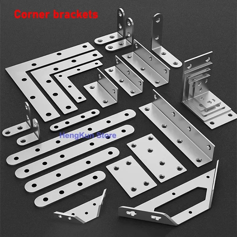 Stainless Steel Brackets Straight Repair Flat Straight Fixing Straight Brackets Corner Code Repair Fixing Brackets