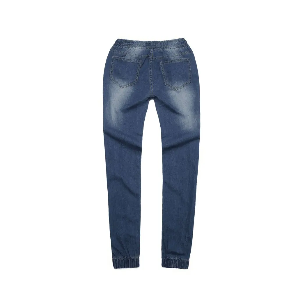 

Women's Slim Fit Denim Pants with Elastic Waist Low Waist Fashionable Factory Direct Supply