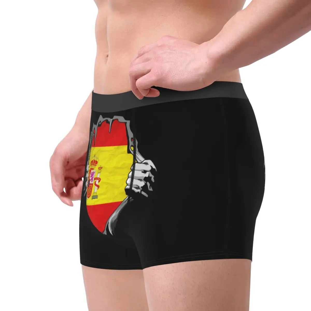Boxer Underpants Shorts National Flag. Spain. Panties Male Comfortable Underwear for Homme Man Boyfriend Gift