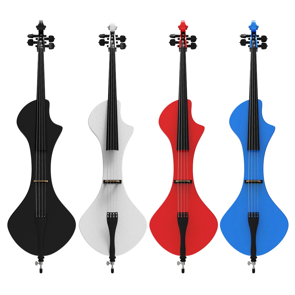 Professional Handmade Solid Wood Electric Cello 4/4 Full Size Silent Electric Cello With Bow DIY Your Logo OEM