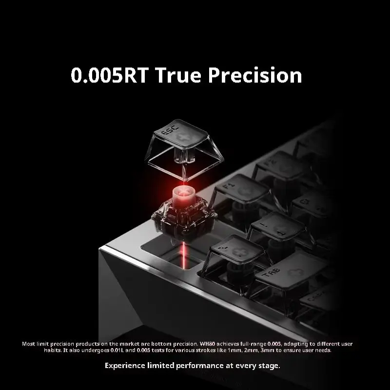 NuPhy WH80 HE Customized Three Mode Wireless Magnetic Switch Gaming Keyboard Hall Effect Switch Support 0.005mm Rapid Trigger