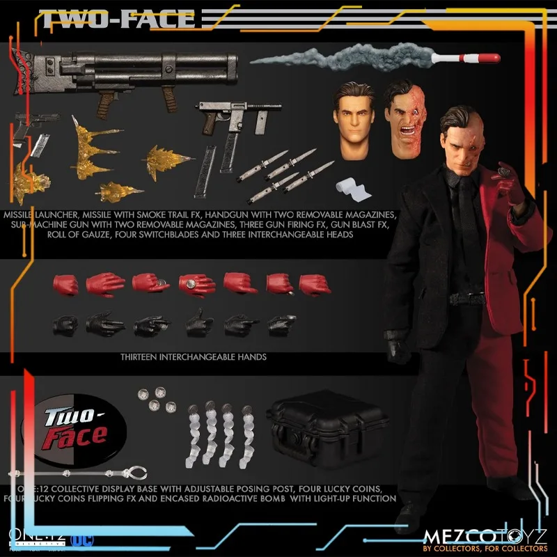 Mezco Original 1/12 produit fini mobile exquise Figurine série deux faces personne Anime jouets modèle Festival cadeau pour les garçons